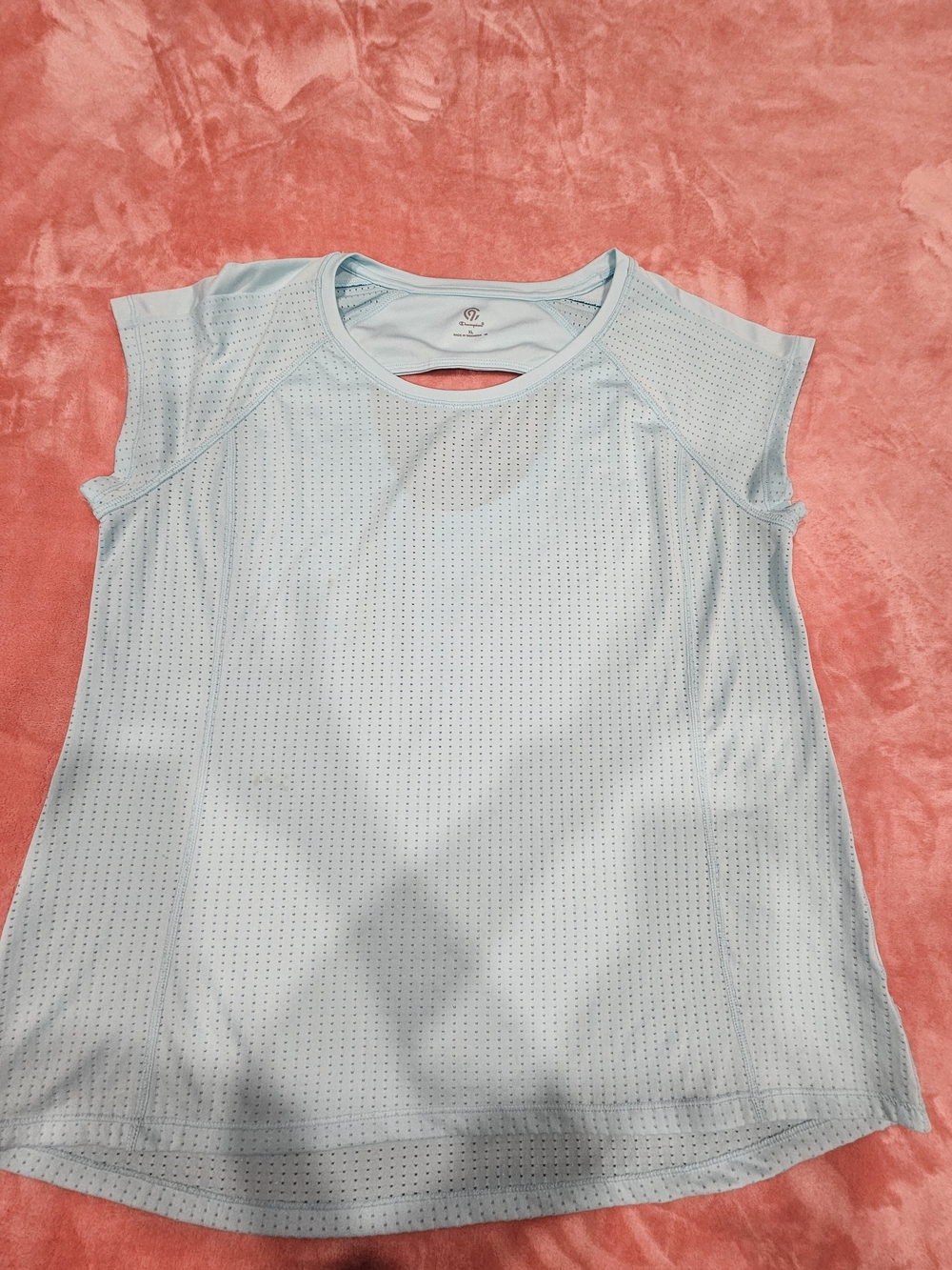 Light Blue Athletic Cap Sleeve Top by Champion